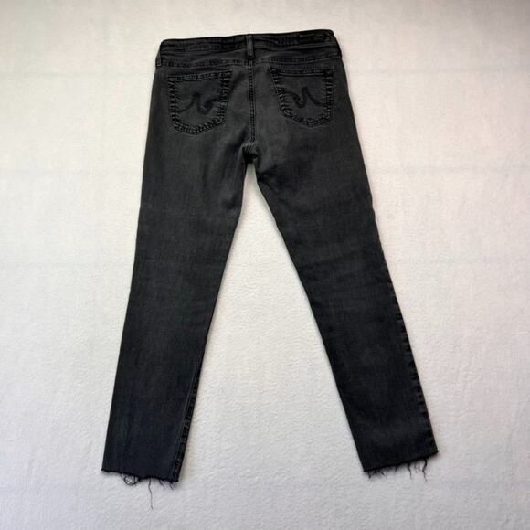 AG Adriano Goldschmied Jeans Women's Size 28 R Black The Stevie Slim Straight - Picture 6 of 11